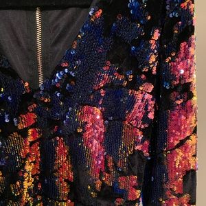 Sequined long sleeve dress